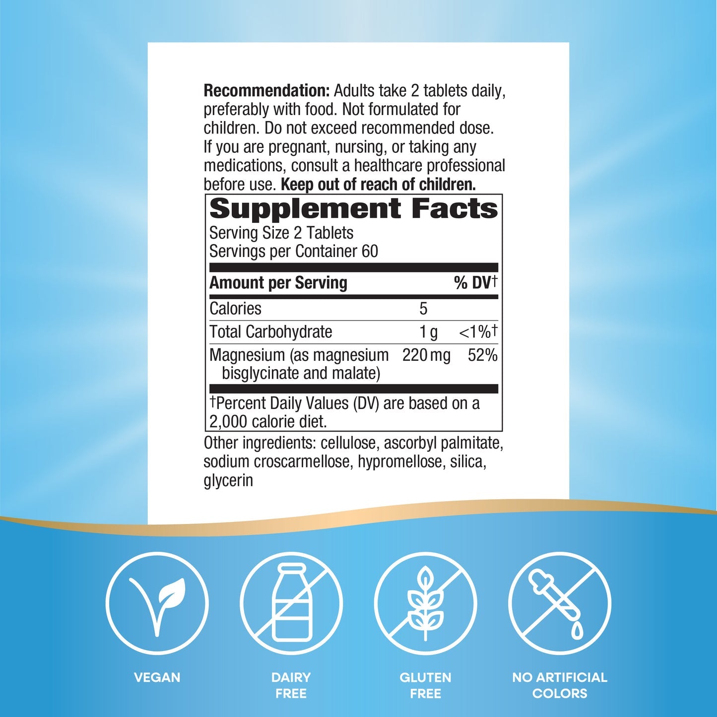 Nature's Way® Magnesium Glycinate Complex | 120 Tabletas