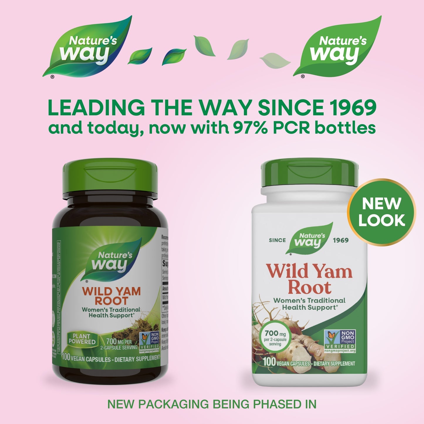 Nature's Way® Wild Yam Root | 100 Cápsulas Veganas