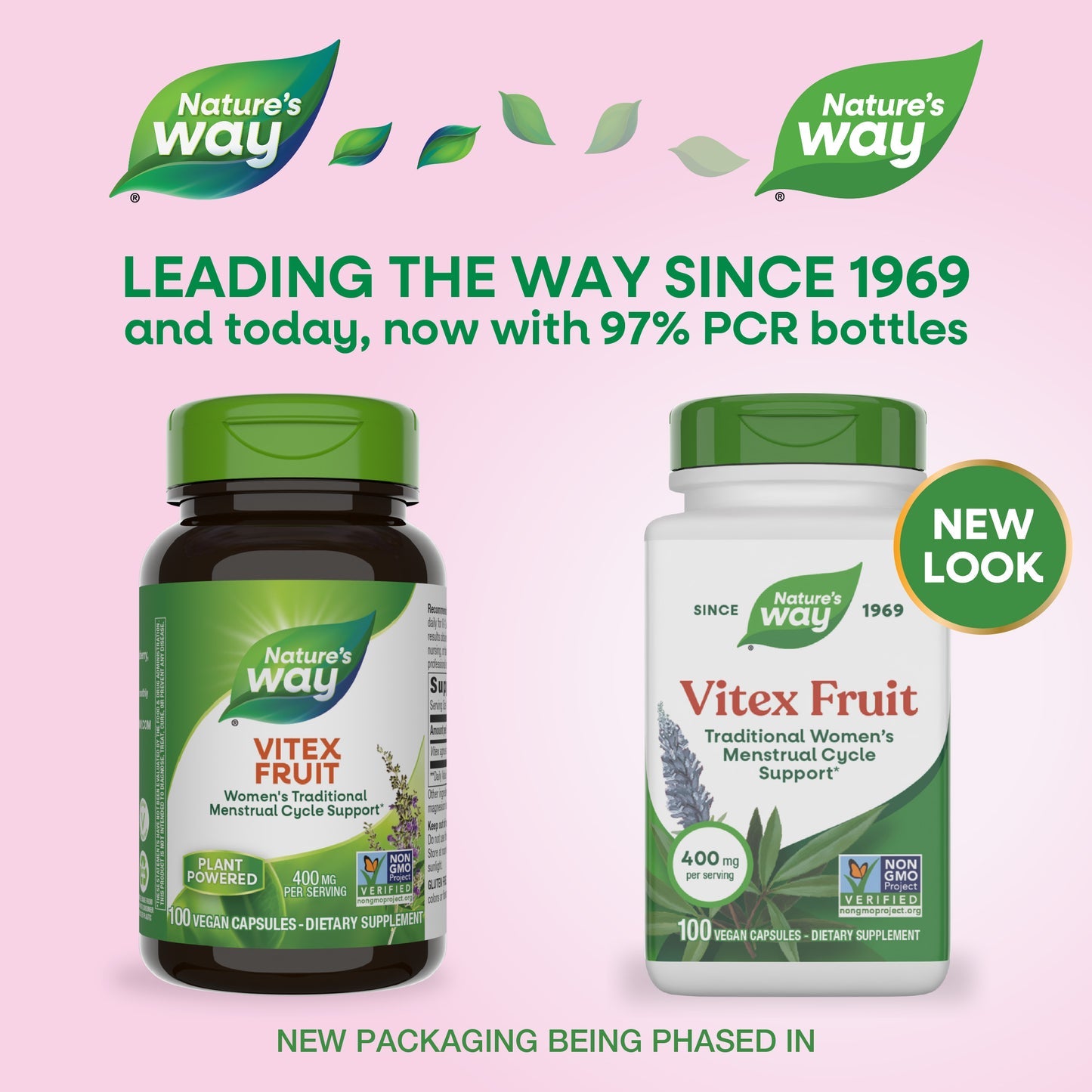 Nature's Way® Vitex Fruit | 100 Cápsulas Veganas