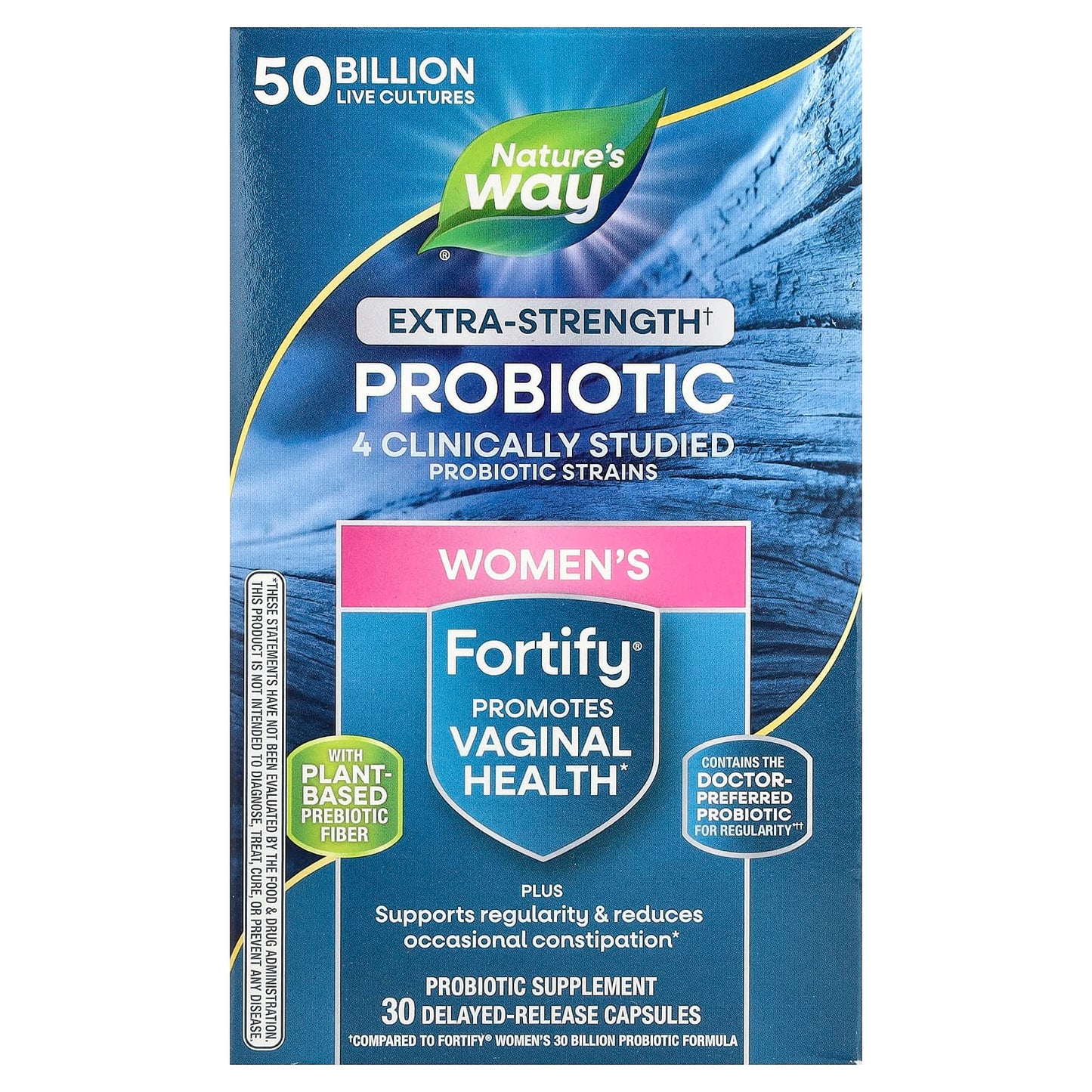 Nature's Way® Fortify® Women's Probiotic | 50 Billion CFU | 30 Cápsulas de Liberación Retardada
