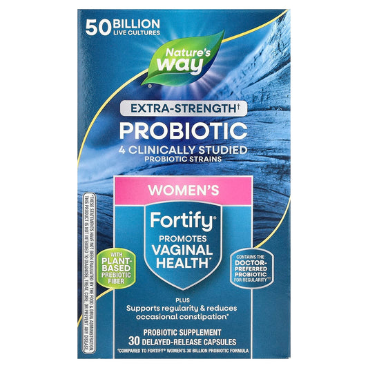 Nature's Way® Fortify® Women's Probiotic | 50 Billion CFU | 30 Cápsulas de Liberación Retardada