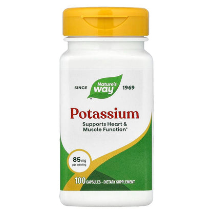 Nature's Way® Potassium | Potasio 85 mg | 100 Cápsulas