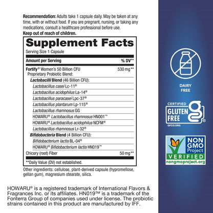 Nature's Way® Fortify® Women's Probiotic | 50 Billion CFU | 30 Cápsulas de Liberación Retardada