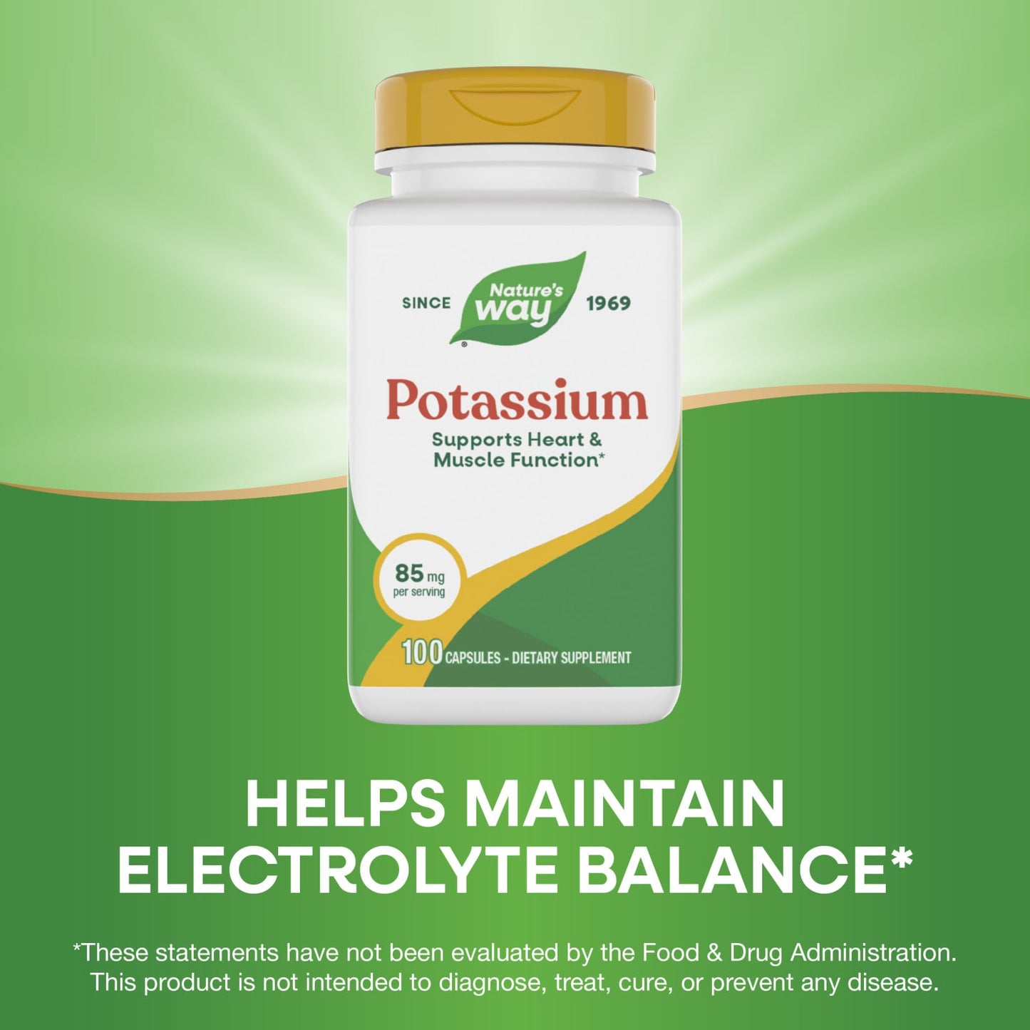 Nature's Way® Potassium | Potasio 85 mg | 100 Cápsulas