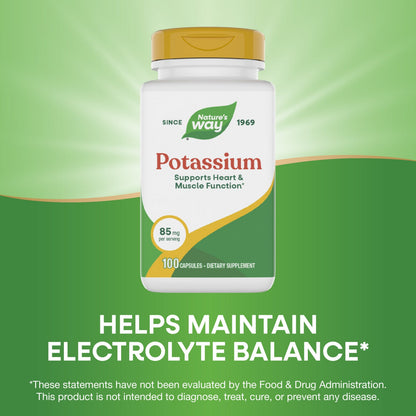 Nature's Way® Potassium | Potasio 85 mg | 100 Cápsulas