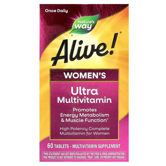 Nature's Way® Alive!® Once Daily Women's Ultra Potency | Multivitamínico para Mujer | 60 Tabletas