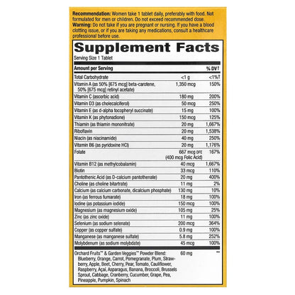Nature's Way® Alive!® Once Daily Women's Ultra Potency | Multivitamínico para Mujer | 60 Tabletas