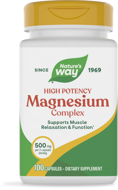 Nature's Way® Magnesium Complex | Complejo de Magnesio | 100 Cápsulas