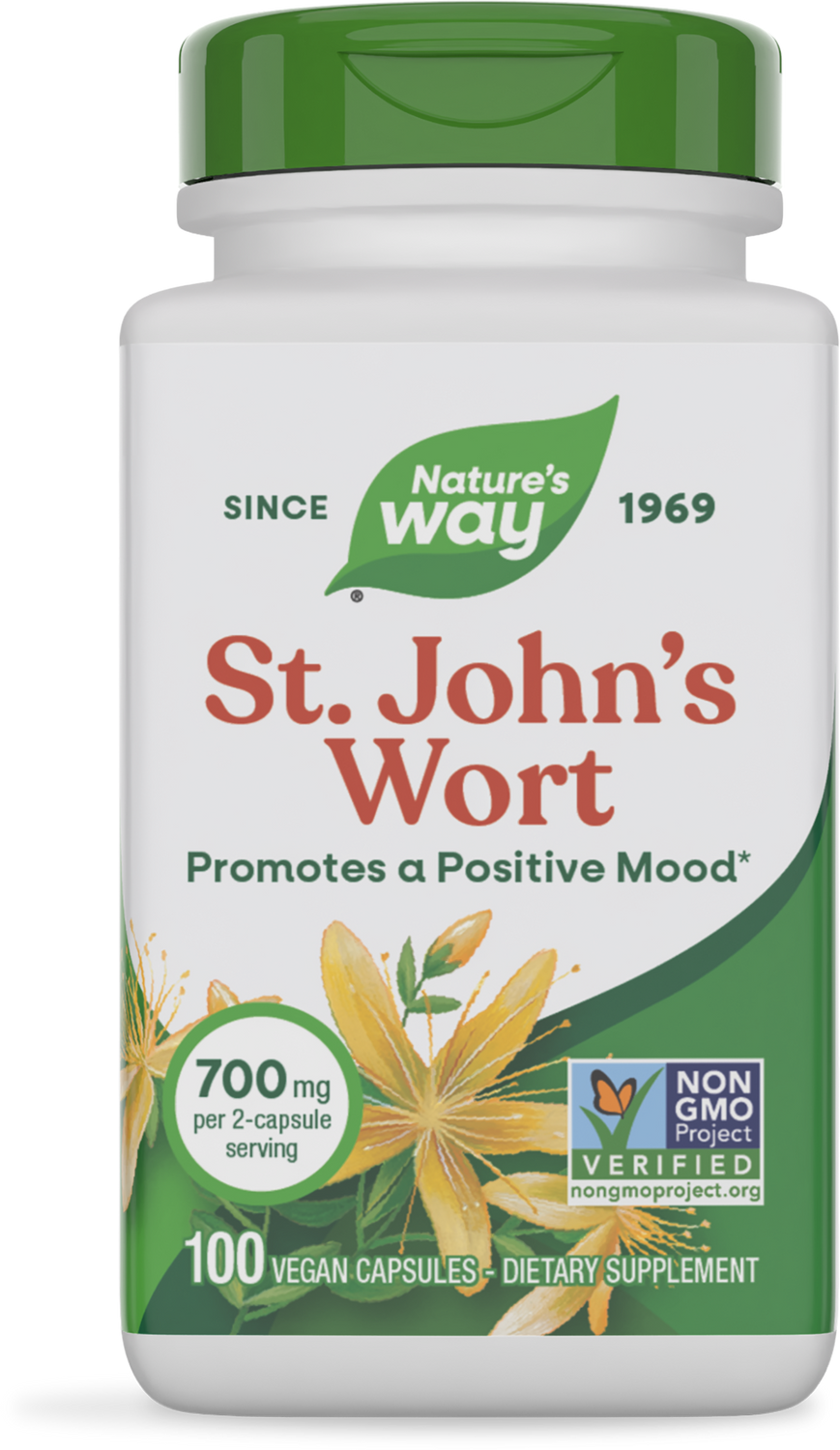 Nature's Way® St. John's Wort Herb | Hierba de San Juan | 100 Cápsulas Vegetales  SKU: 17300