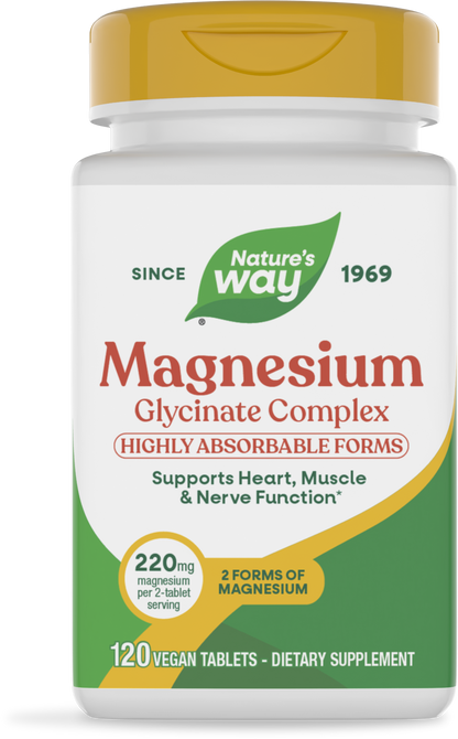 Nature's Way® Magnesium Glycinate Complex | 120 Tabletas