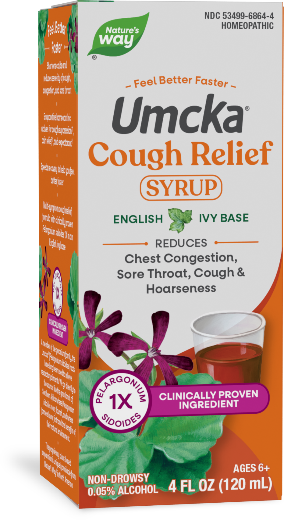 Nature's Way® Umcka® Cough Syrup | Jarabe Homeopático para la Tos | 4 fl oz (118 mL)