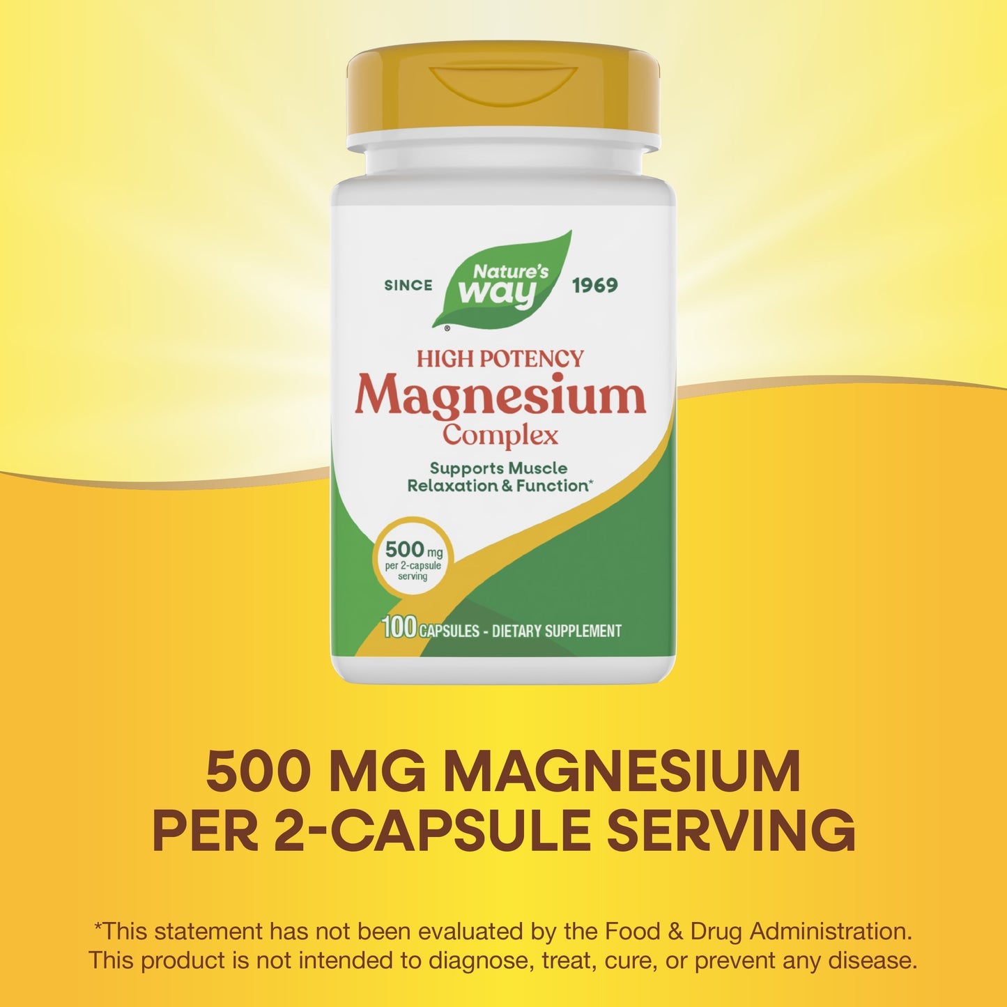 Nature's Way® Magnesium Complex | Complejo de Magnesio | 100 Cápsulas