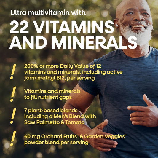 Nature's Way® Alive!® Once Daily Men's 50+ Ultra | Multivitamínico de Alta Potencia para Hombre 50+ | 60 Tabletas