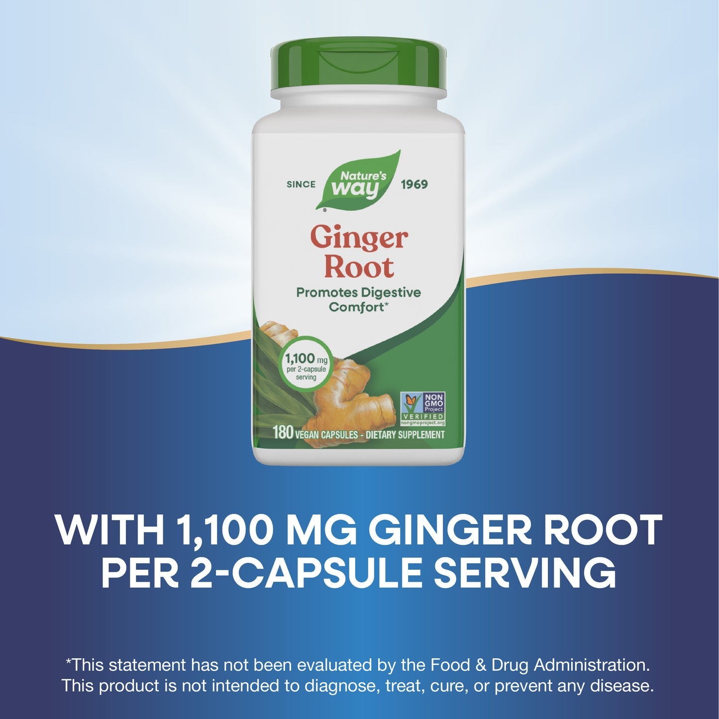 Nature's Way® Ginger Root | 240 Cápsulas Veganas