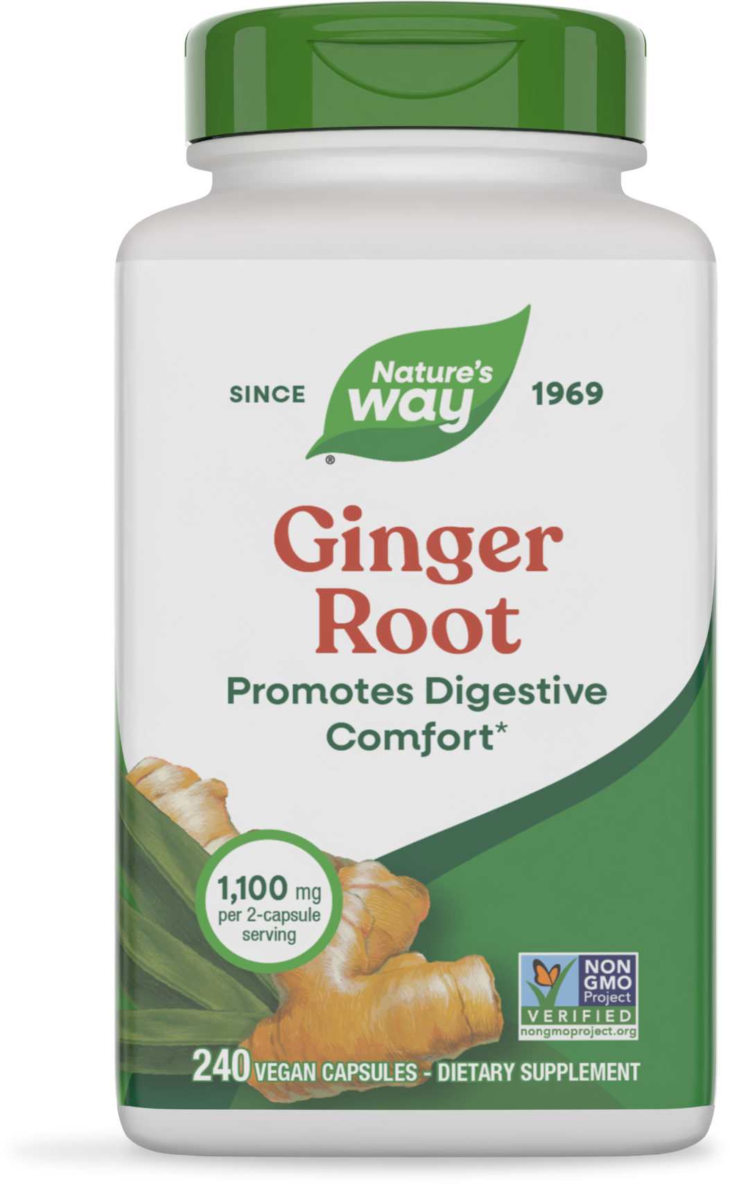 Nature's Way® Ginger Root | 240 Cápsulas Veganas