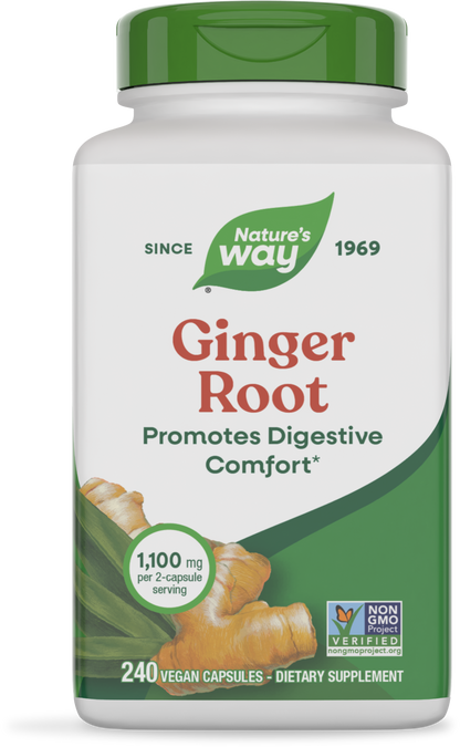 Nature's Way® Ginger Root | 240 Cápsulas Veganas