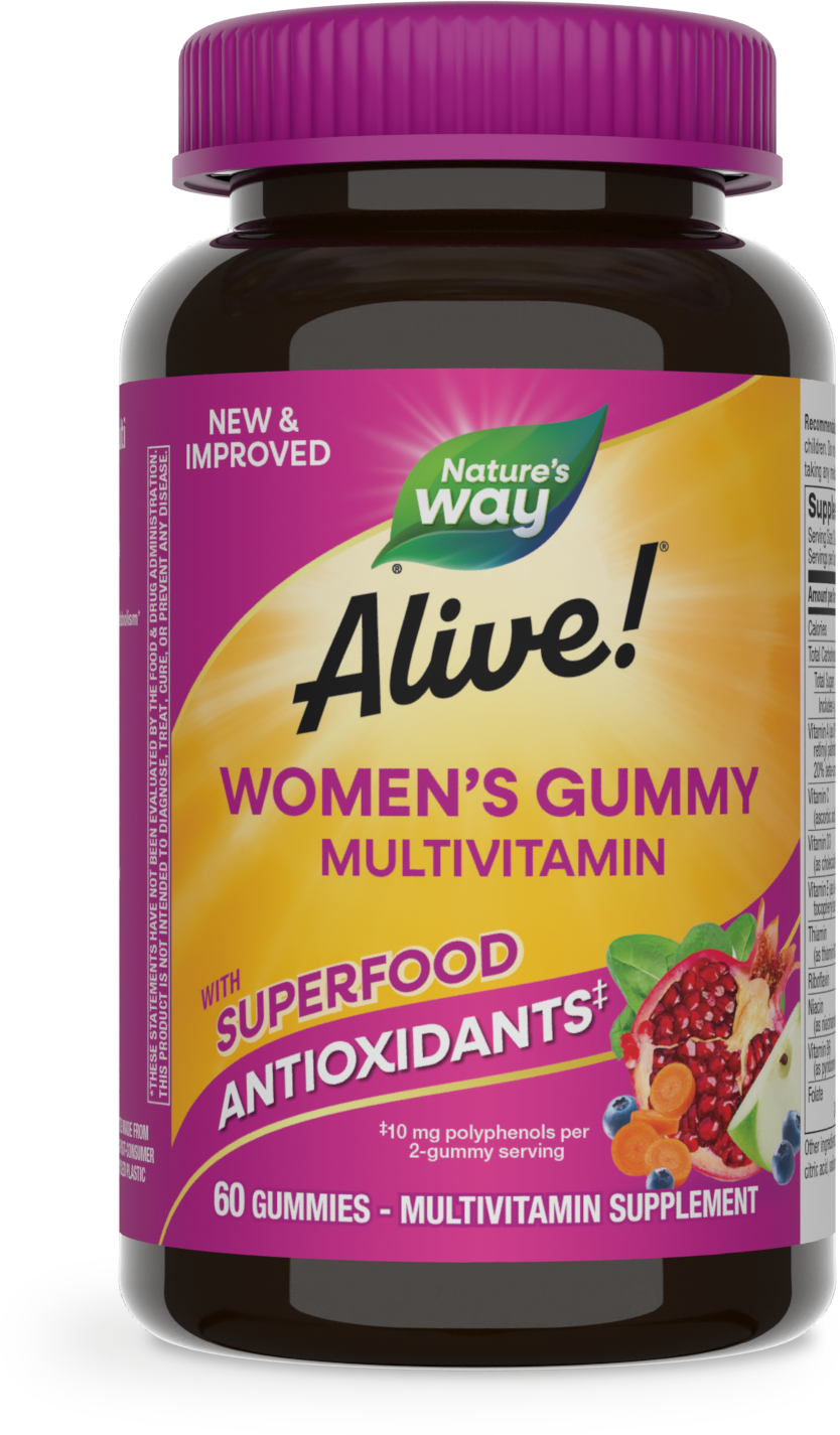 Nature's Way® Alive!® Multivitamínico para Mujer en Gomitas | Sabor Frutos Rojos | 60 Gomitas