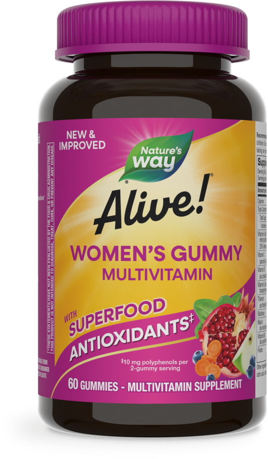 Nature's Way® Alive!® Multivitamínico para Mujer en Gomitas | Sabor Frutos Rojos | 60 Gomitas