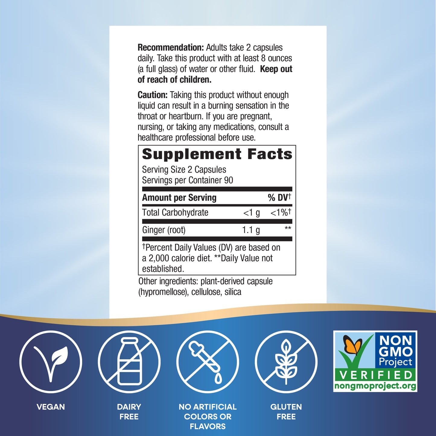 Nature's Way® Ginger Root | 240 Cápsulas Veganas