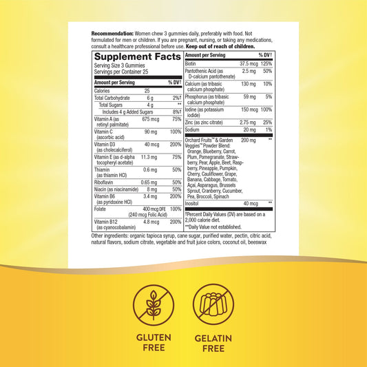 Nature's Way® Alive! Premium Women's Gummy Multivitamin | Multivitamínico para Mujer | 75 Gomitas
