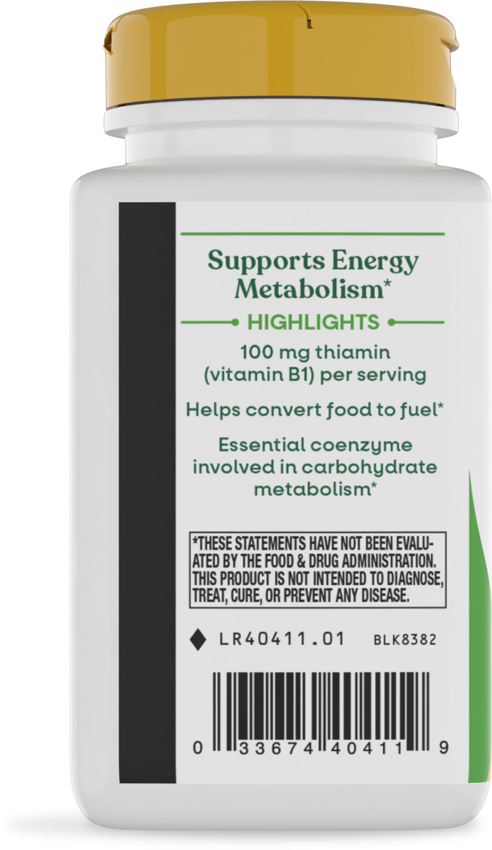 Nature's Way® Vitamin B1 High Potency (Thiamin HCl) 100 mg | 100 Cápsulas