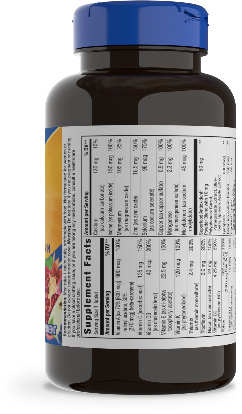 Nature's Way® Alive!® Men's Complete Multivitamin | Multivitamínico para Hombre | 50 Tabletas