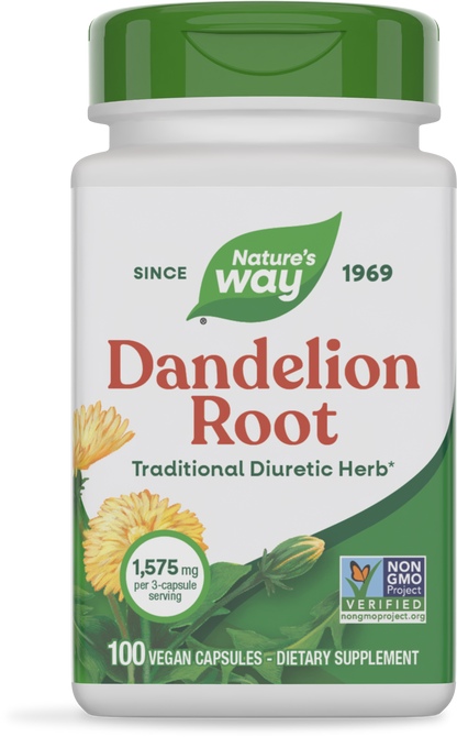 Nature's Way® Dandelion Root | Raíz de Diente de León | 100 Cápsulas Vegetales