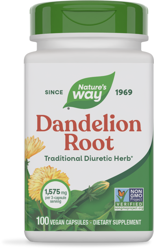 Nature's Way® Dandelion Root | Raíz de Diente de León | 100 Cápsulas Vegetales