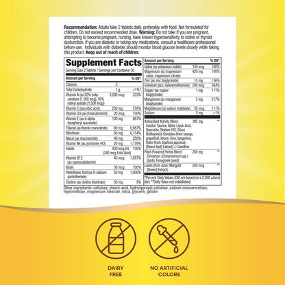 Nature's Way® Alive!® Diabetic Multivitamin | Multivitamínico para Personas con Diabetes | 60 Tabletas
