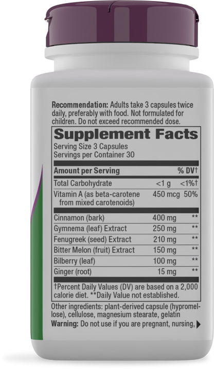 Nature's Way® Blood Sugar Manager® | Apoyo al Metabolismo de la Glucosa | 90 Cápsulas Vegetales