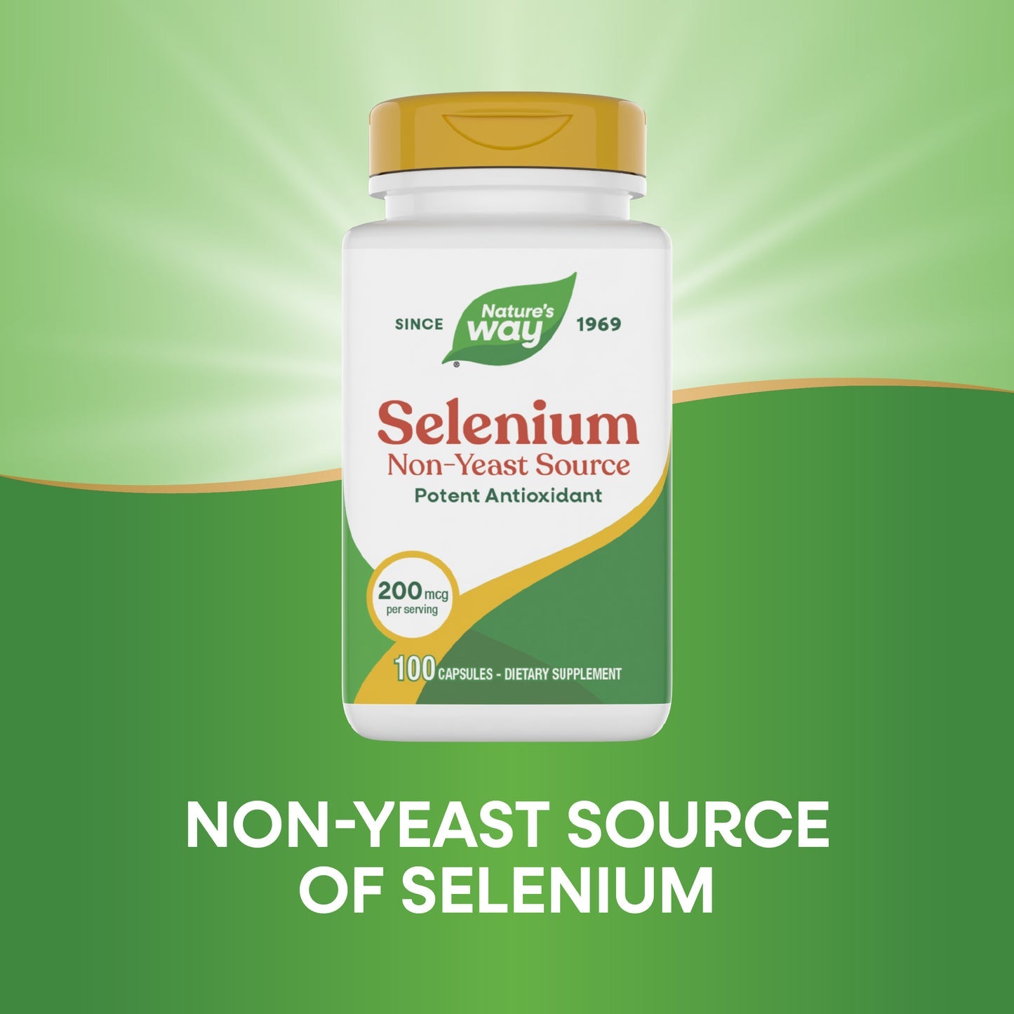 Nature's Way® Selenium | Selenio 200 mcg | 100 Cápsulas