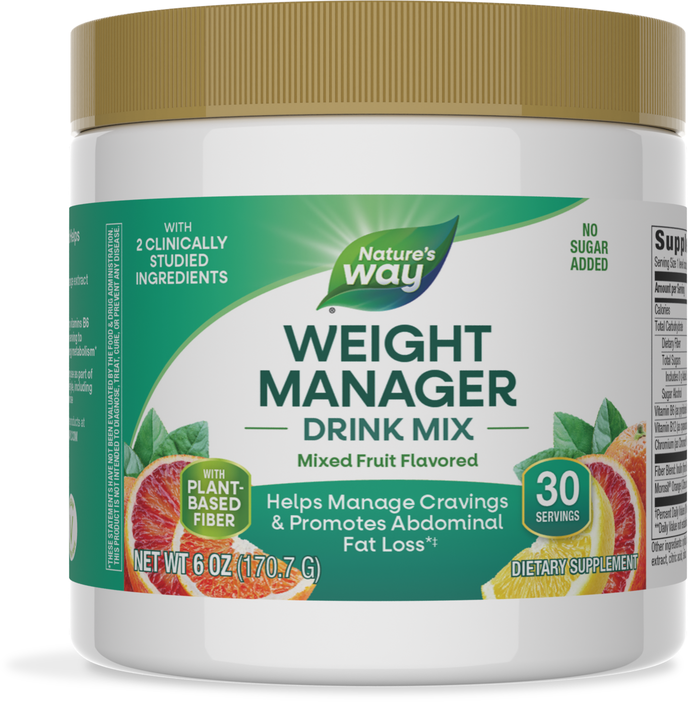 Nature's Way® Weight Manager® Drink Mix Powder Zesty Citrus | Mezcla en Polvo para el Control del Peso | 6 oz (170 g)