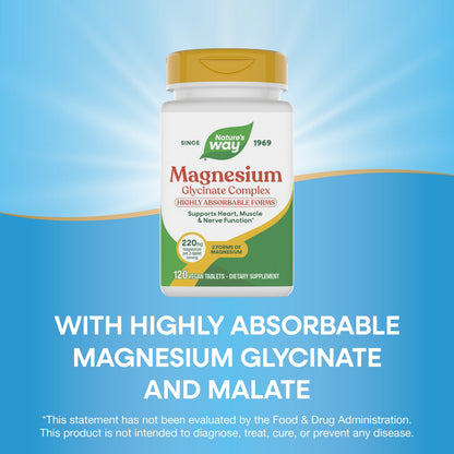 Nature's Way® Magnesium Glycinate Complex | 120 Tabletas