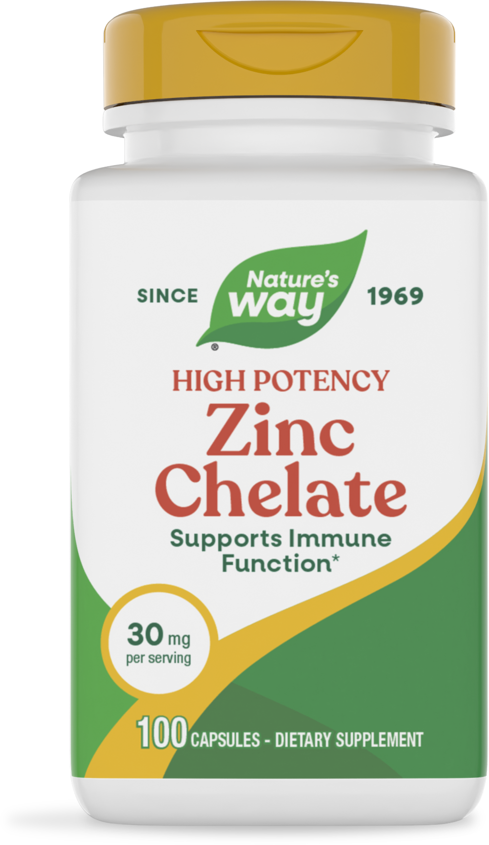 Nature's Way® Zinc 30 mg | Zinc de Alta Potencia | 100 Cápsulas