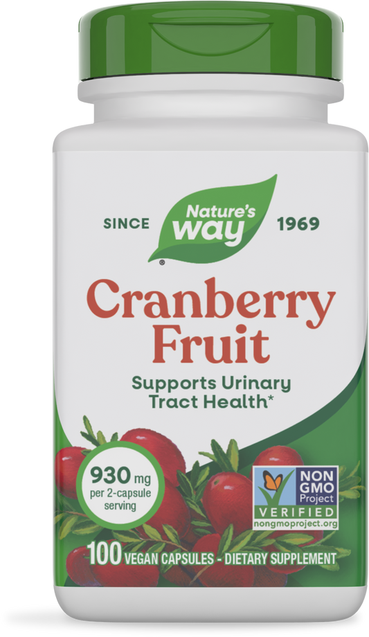 Nature's Way® Cranberry Fruit | Arándano Rojo | 100 Cápsulas Vegetales
