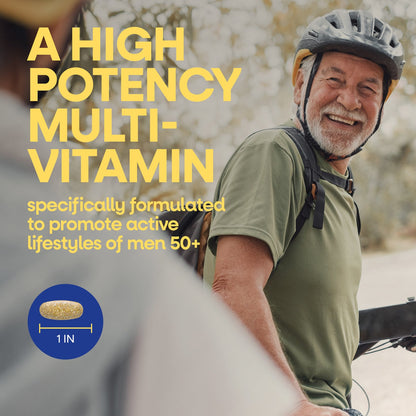 Nature's Way® Alive!® Once Daily Men's 50+ Ultra | Multivitamínico de Alta Potencia para Hombre 50+ | 60 Tabletas