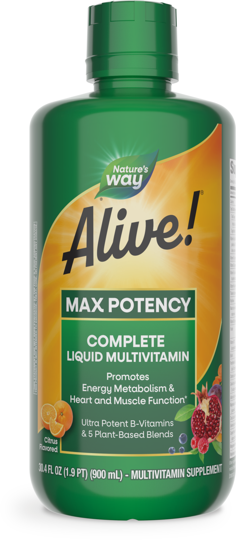 Nature's Way® Alive!® Max Potency Complete Liquid Multivitamin | Citrus | 30.4 fl oz (900 mL)