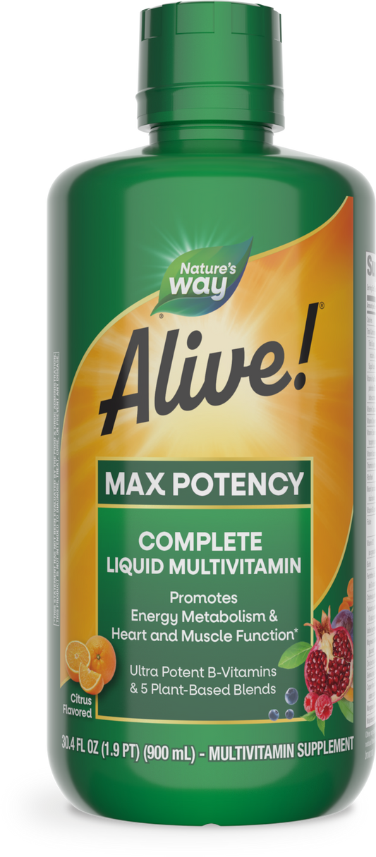 Nature's Way® Alive!® Max Potency Complete Liquid Multivitamin | Citrus | 30.4 fl oz (900 mL)