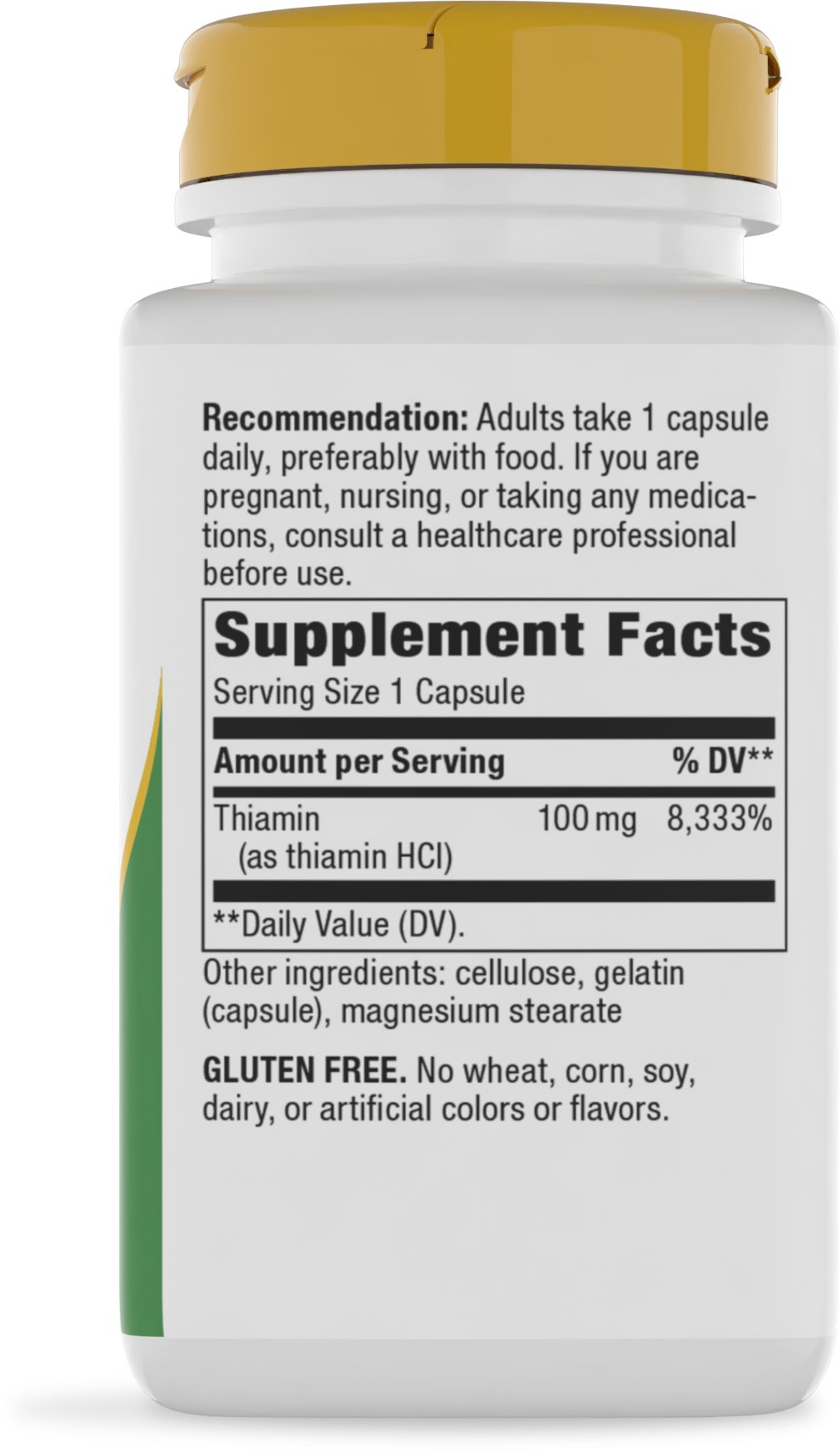 Nature's Way® Vitamin B1 High Potency (Thiamin HCl) 100 mg | 100 Cápsulas