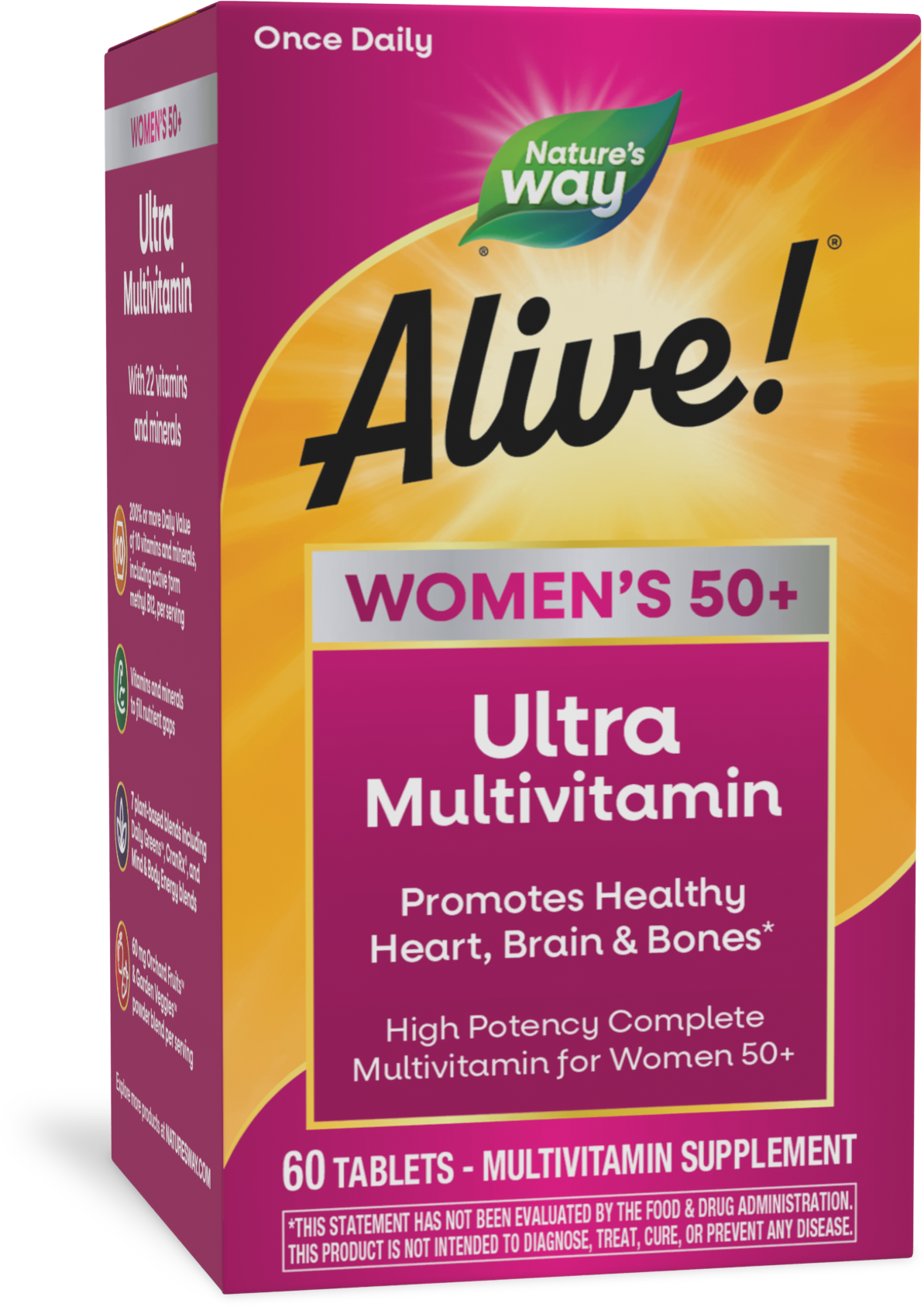 Nature's Way® Alive!® Multivitamínico Ultra Potencia para Mujeres 50+ | 60 Tabletas