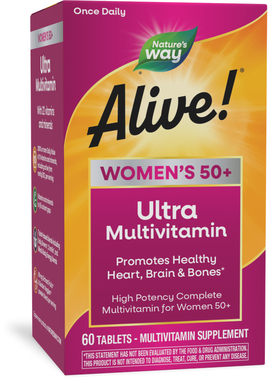 Nature's Way® Alive!® Multivitamínico Ultra Potencia para Mujeres 50+ | 60 Tabletas