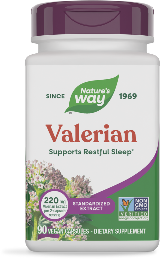 Nature's Way® Valerian Standardized Extract | Extracto Estandarizado de Valeriana | 90 Cápsulas Vegetales