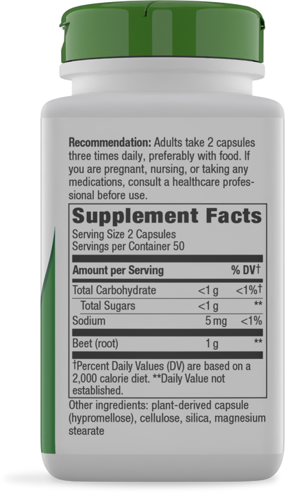 Nature's Way® Beet Root | 100 Cápsulas Veganas