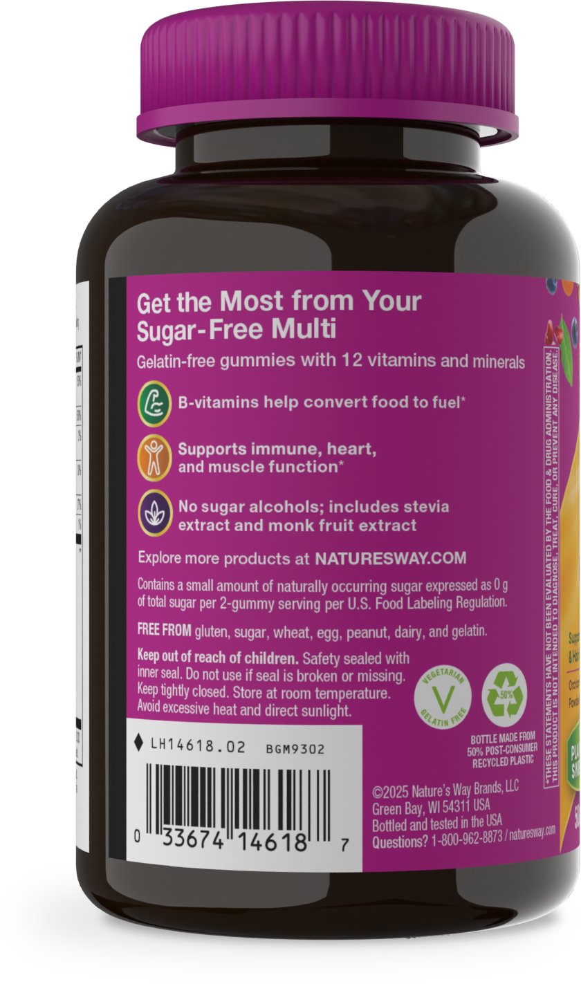 Nature's Way® Alive!® Zero Sugar Women's Multi Gummy | Multivitamínico para Mujer Sin Azúcar | 50 Gomitas