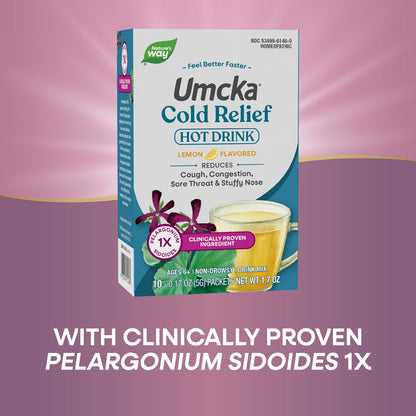 Nature's Way® Umcka® Cold Relief Hot Drink Lemon | 10 Sobres (10 × 5 g)