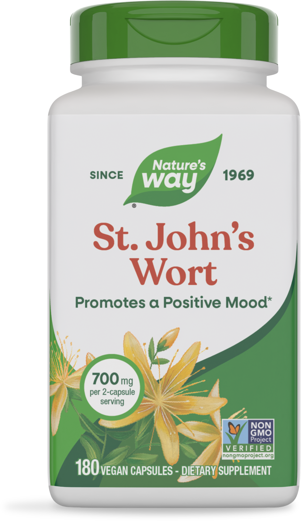 Nature's Way® St. John's Wort Herb | 180 Cápsulas Veganas