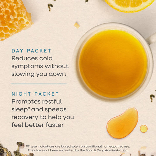 Nature's Way® Umcka® Cold Relief Day + Night Hot Drink | Bebida Caliente para el Alivio del Resfriado Día y Noche | 12 Sobres (5 g c/u)