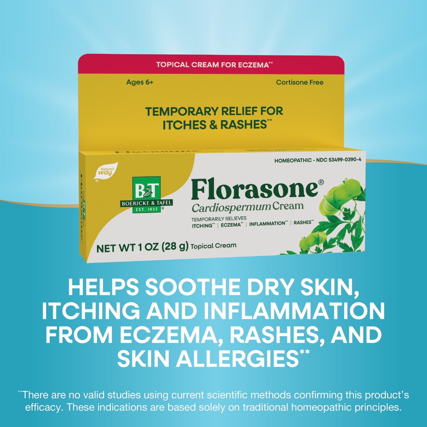 Boericke & Tafel® Florasone® Cream | Crema Homeopática para Picazón e Irritación | 1 oz (28 g)