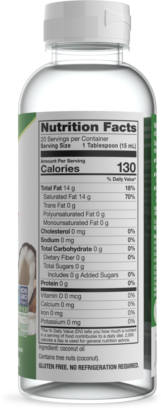 Nature's Way® Liquid Coconut Oil | Aceite de Coco Líquido | 10 fl oz (300 mL)