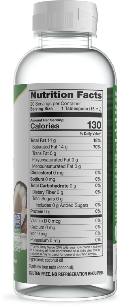 Nature's Way® Liquid Coconut Oil | Aceite de Coco Líquido | 10 fl oz (300 mL)
